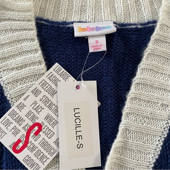 LULAROE Lucille‎ loose-fit cardigan Navy Size Small - Picture 5 of 6